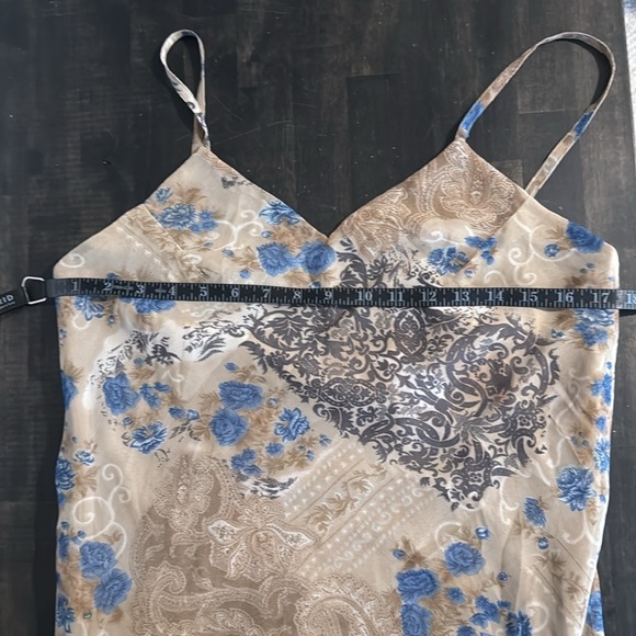 Tu-Lips Vintage Boho Slip Maxi Dress Forest Fairy Y2K 90s Prom Dress Size Large - Picture 5 of 6